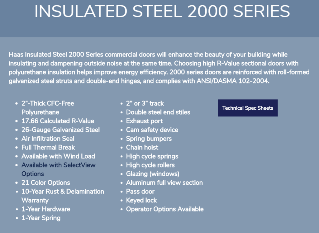 Insulated Steel 2000 Series Part 1.2 — Lancaster, PA — Shank Door