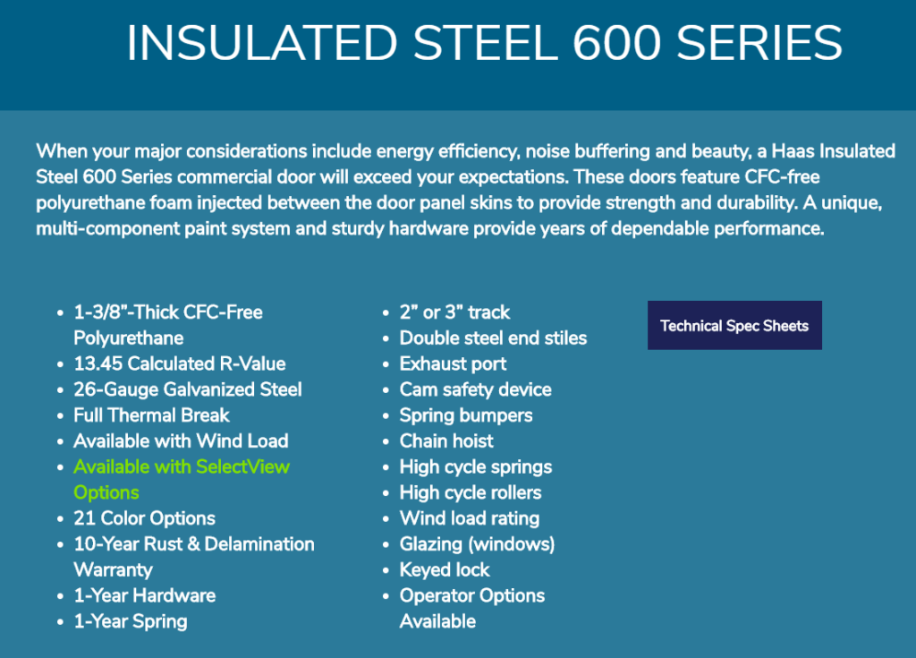 Insulated Steel 600 Series Part 1.2 — Lancaster, PA — Shank Door